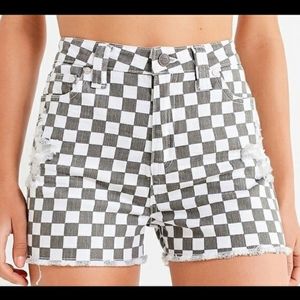 Dickies distressed checkered shorts